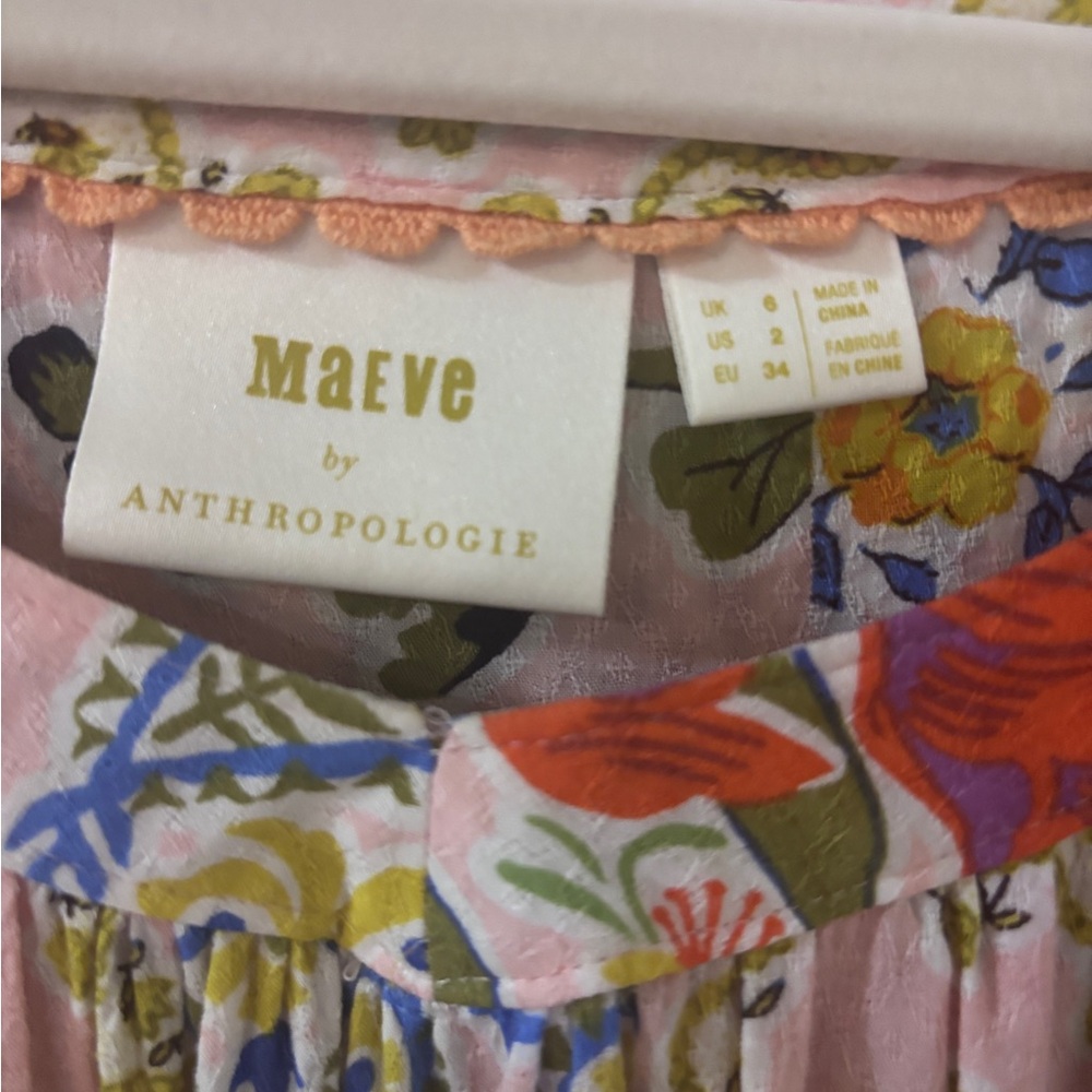 Maeve by Anthropologie  Patchwork Floral Peasant Blouse - Picture 3 of 5